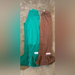 Girls size 12 Ruffle Girl Pants x 2
